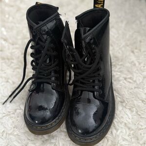 Dr. Martens Shiny Black Kids Boots